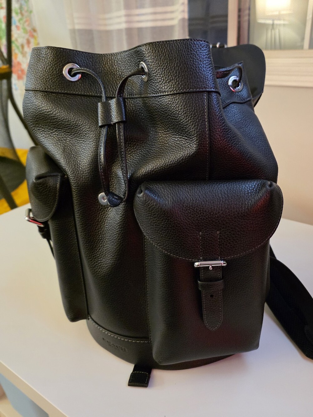 🖤 Coach Warner Backpack CW210 – Black Pebbled Leather | Like New 🖤 - Picture 8 of 15